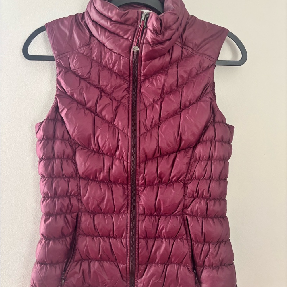 Athleta Maroon/ Burgundy Quilted Vest